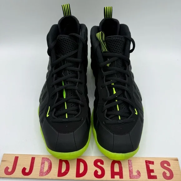 Nike Little Posite One Foamposite Black Volt GS Shoes HF0977-001 Sizes NEW